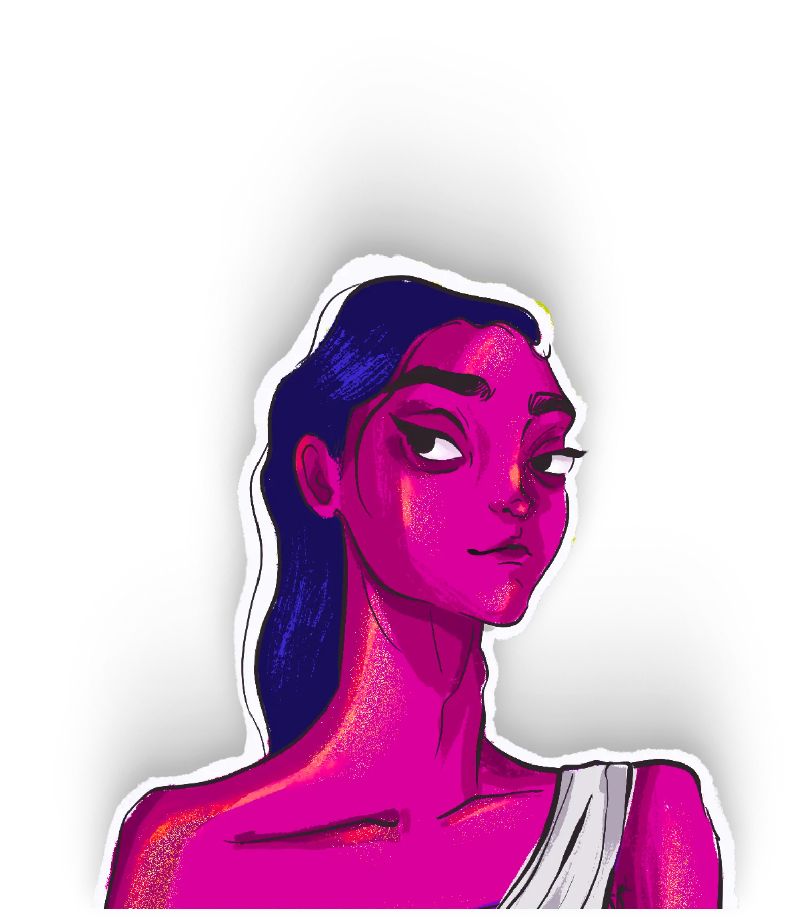 Illustrated version of the Kalyani character